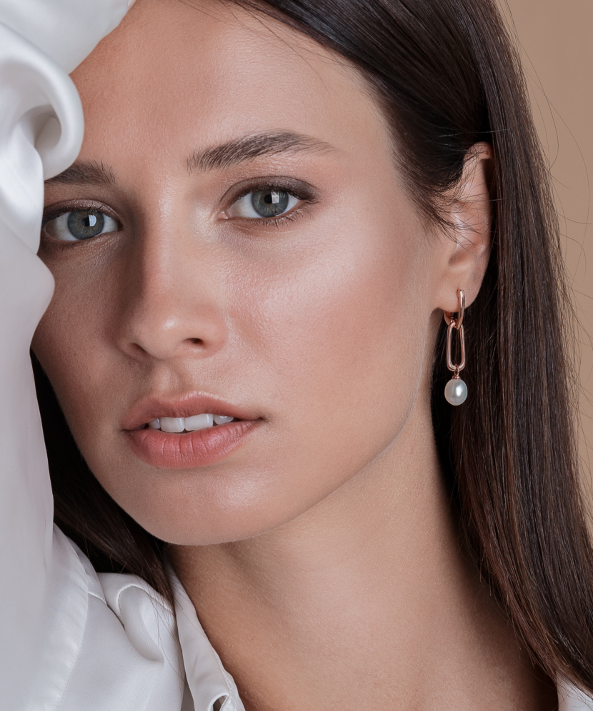 Kullatud hõbekõrvarõngad pärlitega