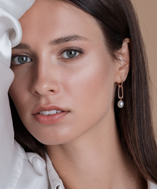 Kullatud hõbekõrvarõngad pärlitega