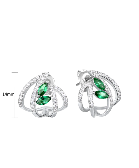 Серьги из серебра с цирконами