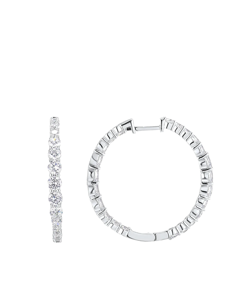 Hõbekõrvarõngad tsirkoonidega