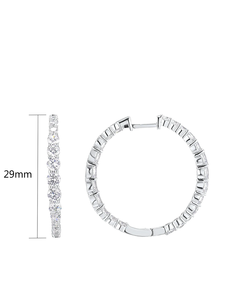 Hõbekõrvarõngad tsirkoonidega