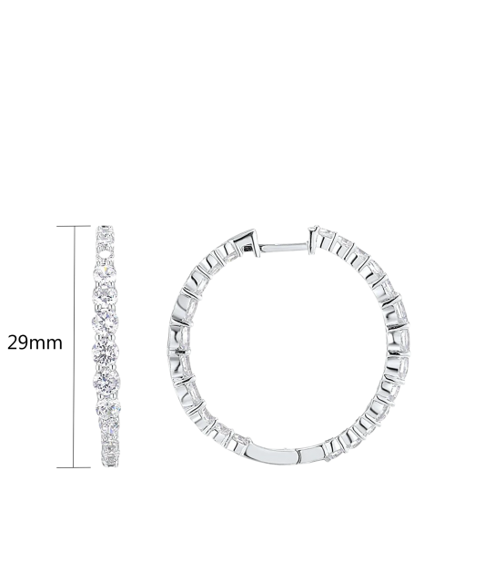 Серьги из серебра с цирконами