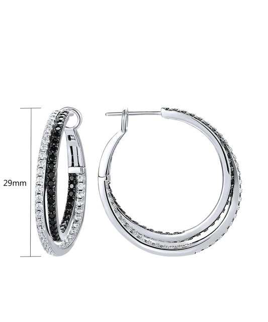 Hõbedast kõrvarõngad tsirkoonide ja spinellidega