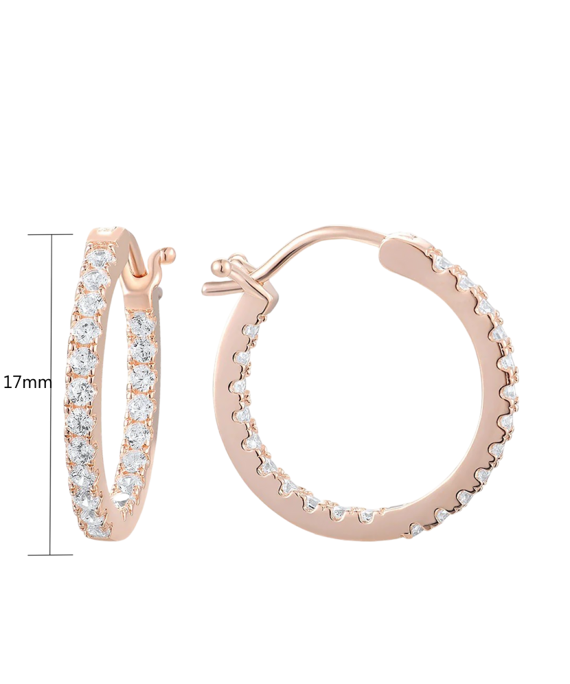 Kullatud hõbekõrvarõngad tsirkoonidega