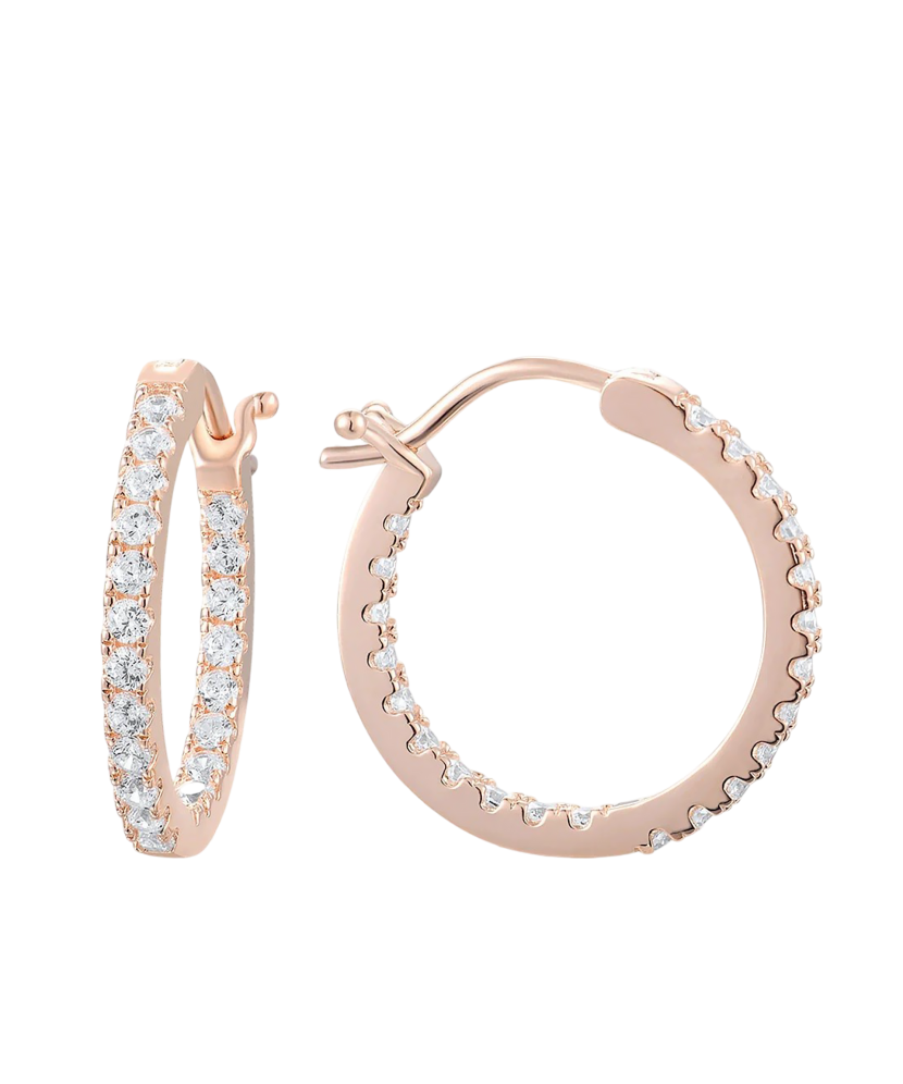 Kullatud hõbekõrvarõngad tsirkoonidega