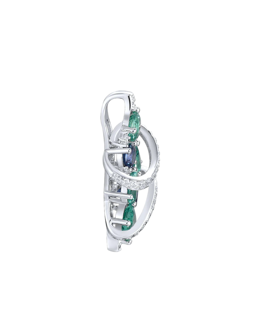 Hõbedast ripats tsirkoonidega ja spinellid