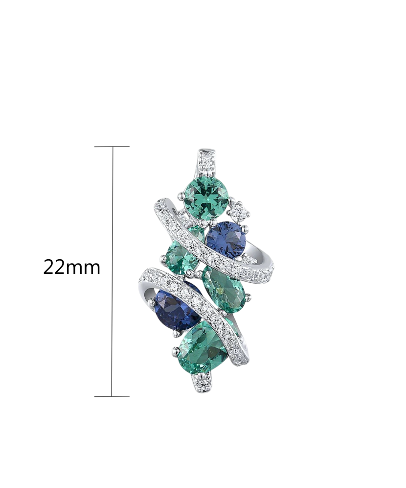 Hõbedast ripats tsirkoonidega ja spinellid