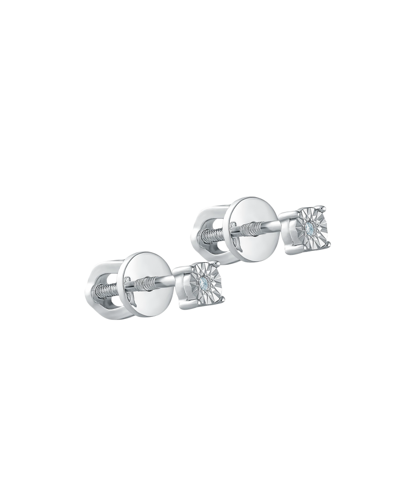 Hõbekõrvarõngad teemantidega