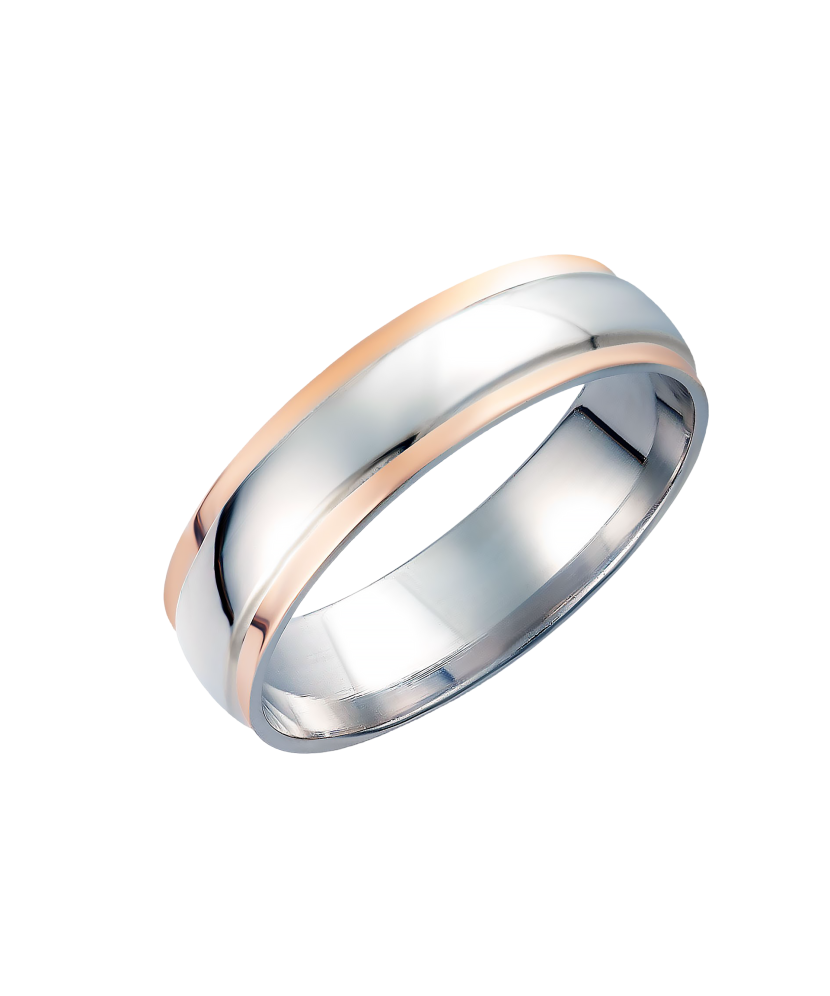 Hõbedast abielusõrmus kuldplaadiga