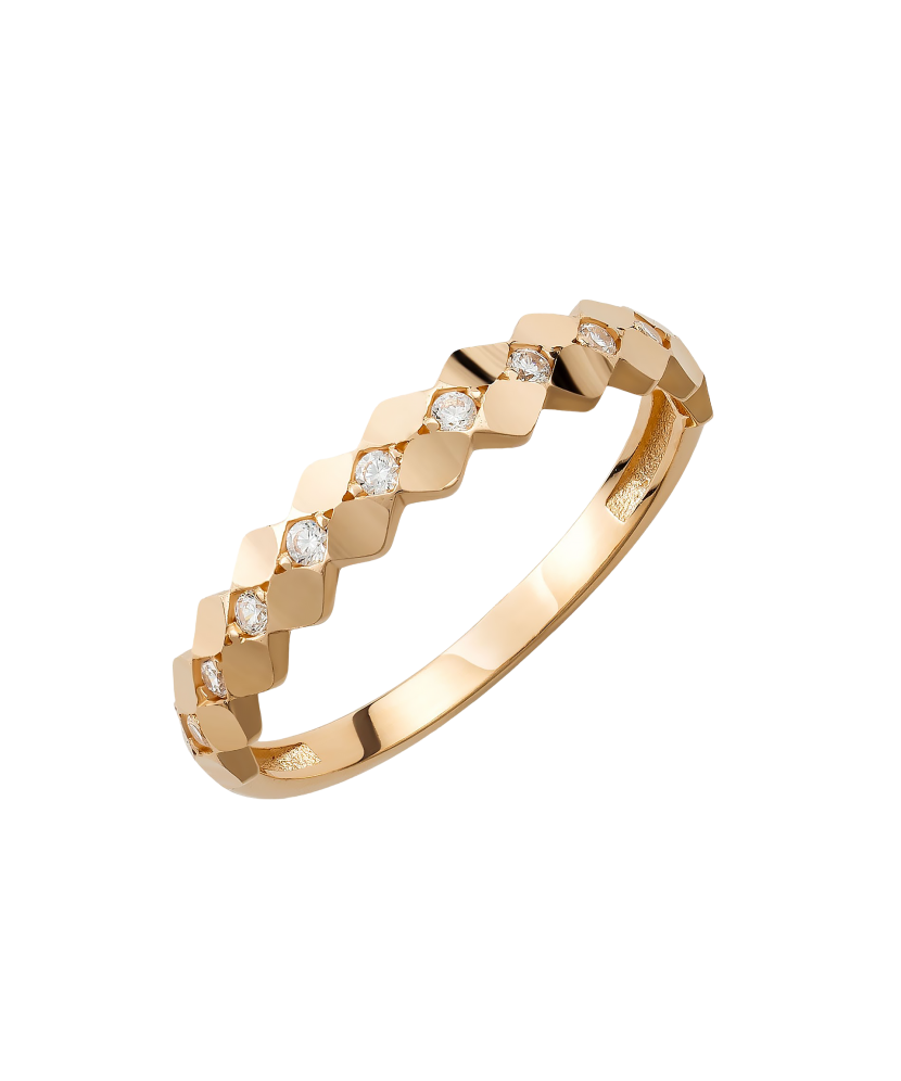 Kuldsõrmus tsirkoonidega