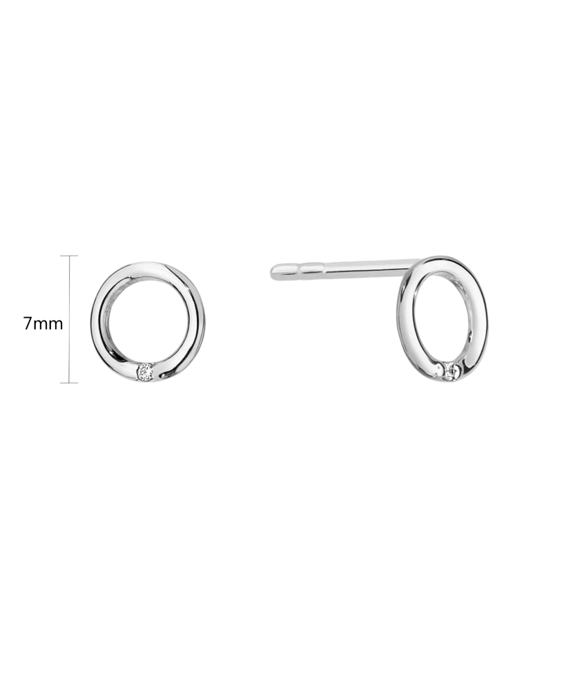 Valgest kullast kõrvarõngad briljantidega