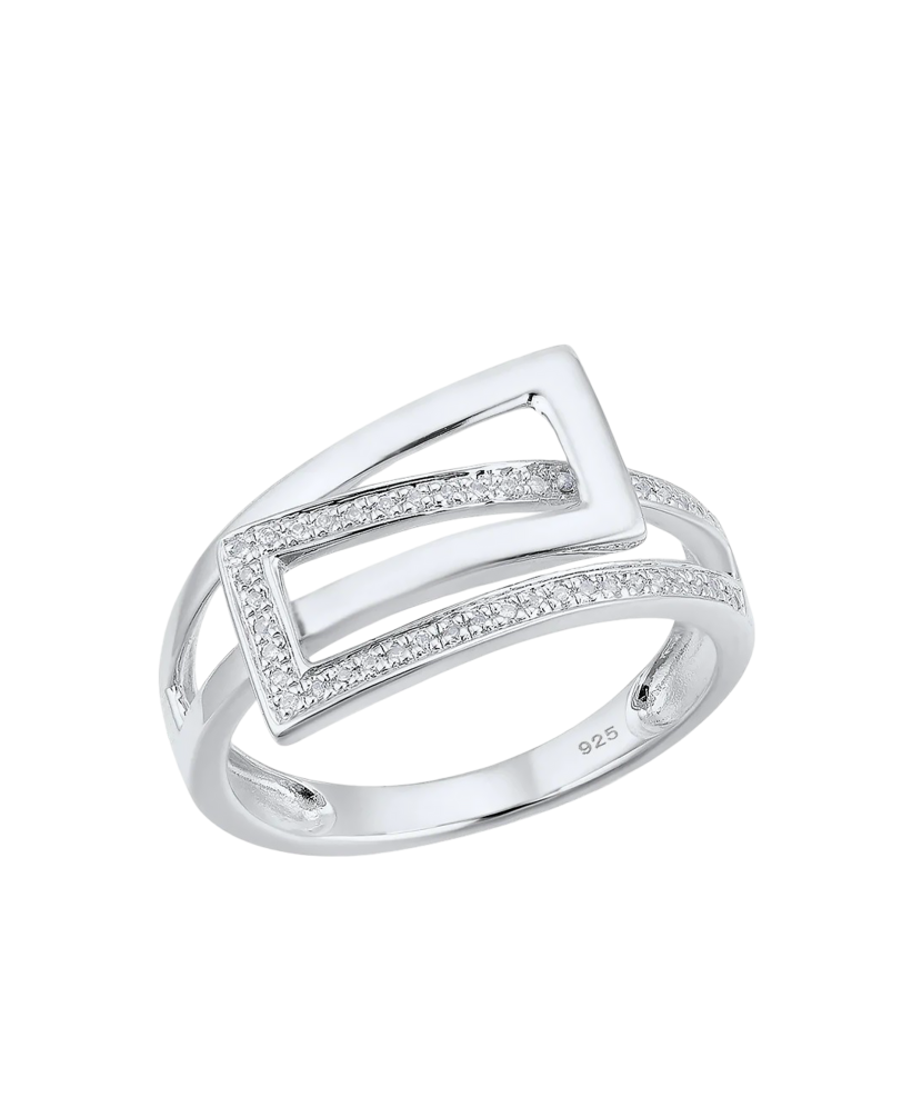 Hõbesõrmus tsirkoonidega