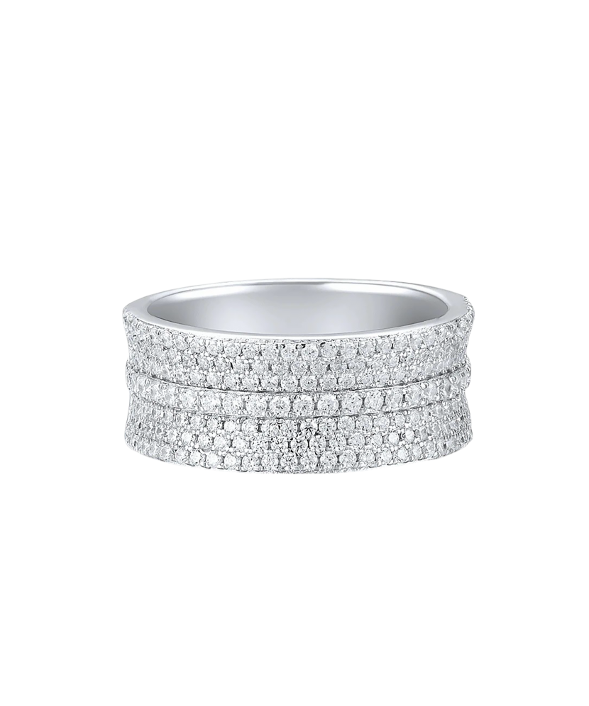 Серебряное кольцо с цирконами