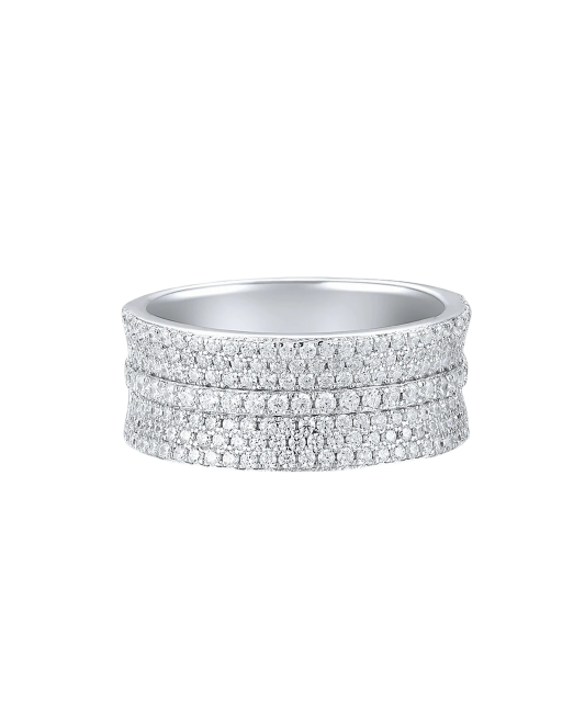 Серебряное кольцо с цирконами