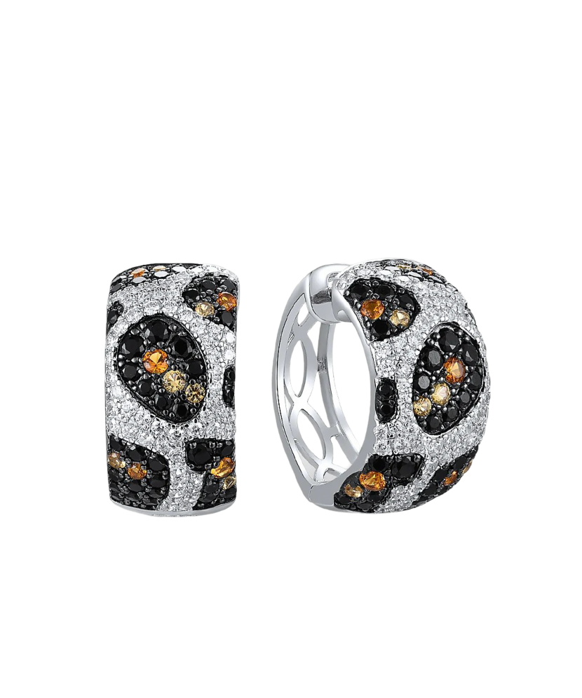 Hõbekõrvarõngad tsirkoonidega ja spinelliga