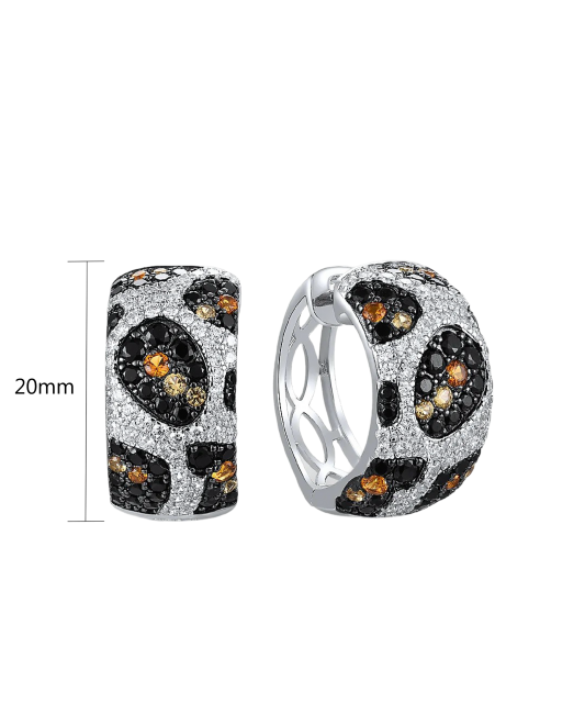 Hõbekõrvarõngad tsirkoonidega ja spinelliga