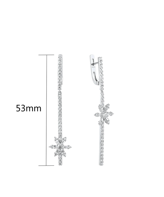 Hõbekõrvarõngad tsirkoonidega