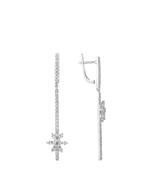 Hõbekõrvarõngad tsirkoonidega