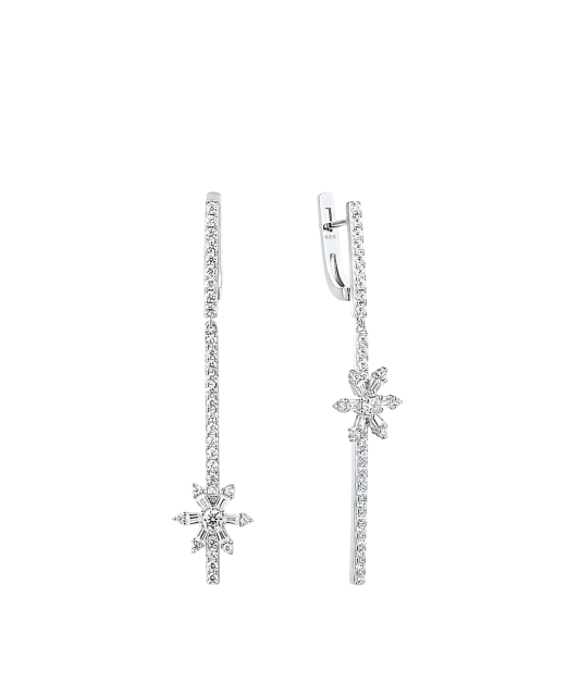 Hõbekõrvarõngad tsirkoonidega