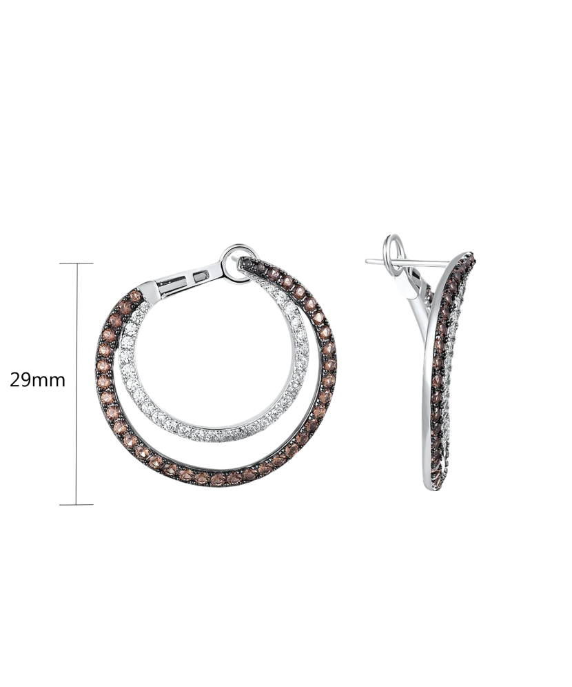 Hõbekõrvarõngad tsirkoonidega ja spinelliga