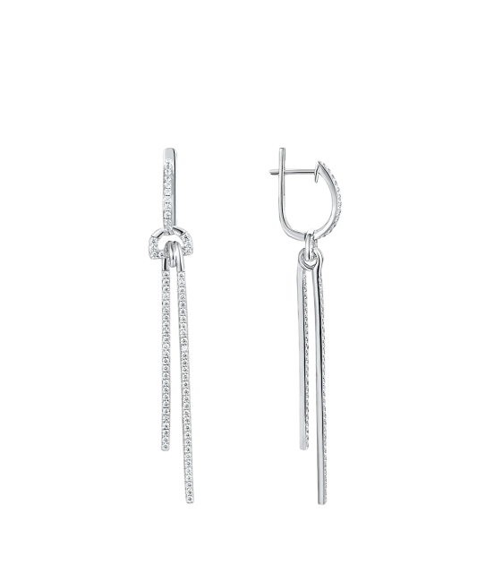 Hõbekõrvarõngad tsirkoonidega