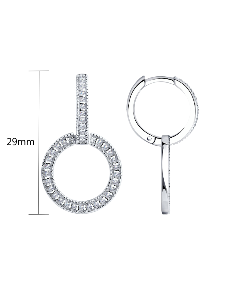 Hõbekõrvarõngad tsirkoonidega