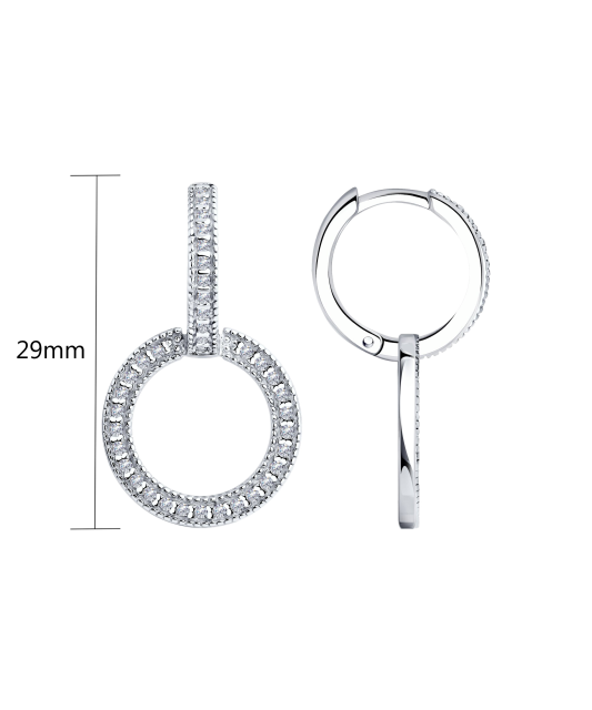 Hõbekõrvarõngad tsirkoonidega