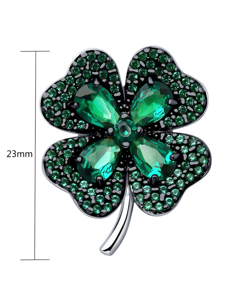 Hõbedast pross tsirkoonidega