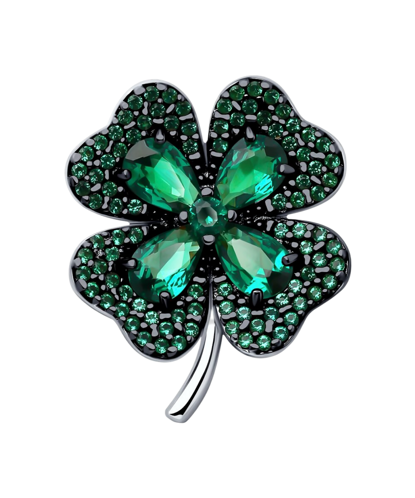 Hõbedast pross tsirkoonidega