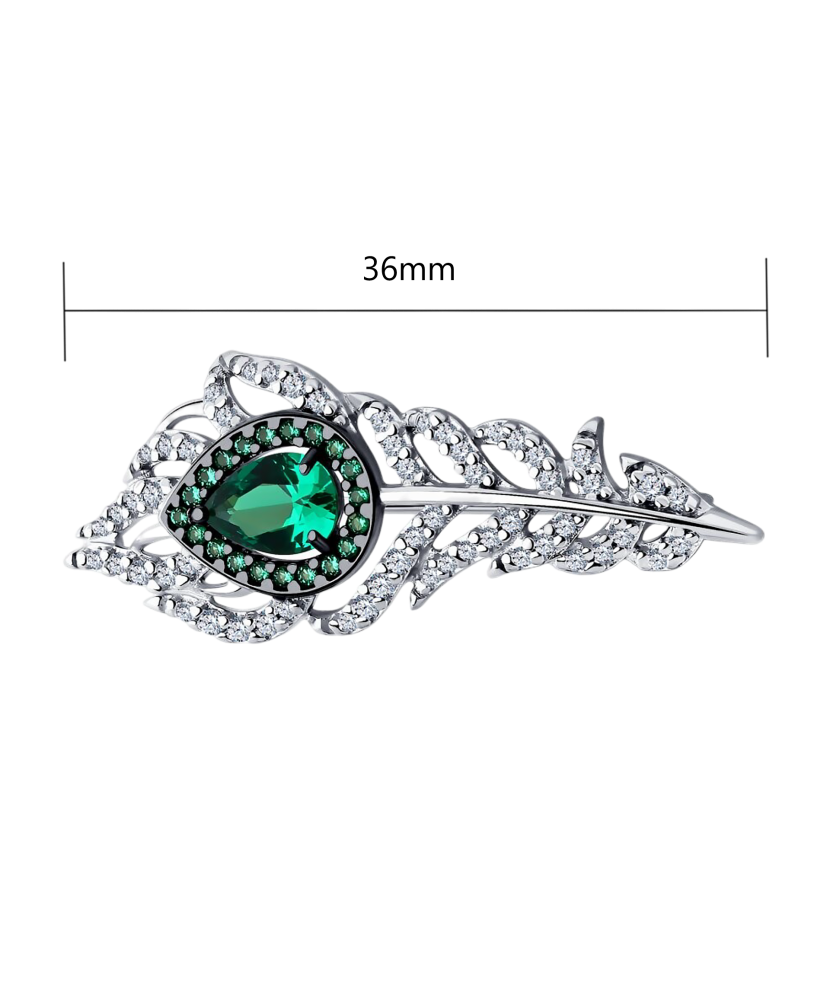 Hõbedast pross tsirkoonidega