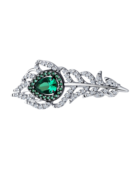 Hõbedast pross tsirkoonidega