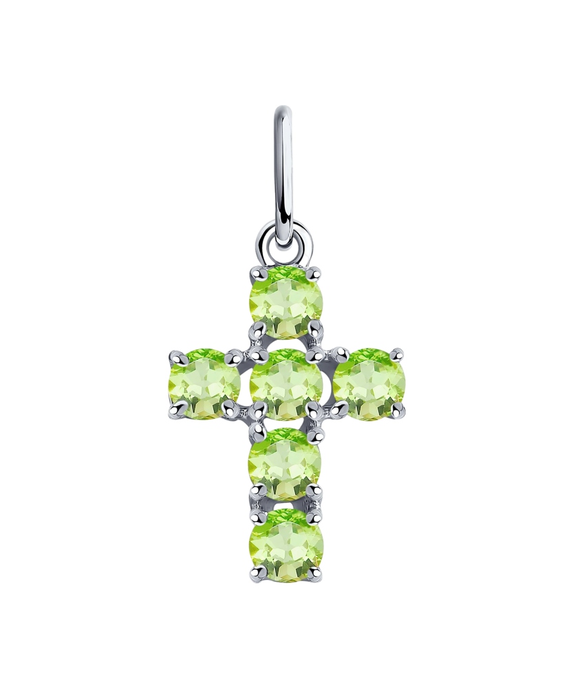 Hõberipats krüsoliitidega "rist"