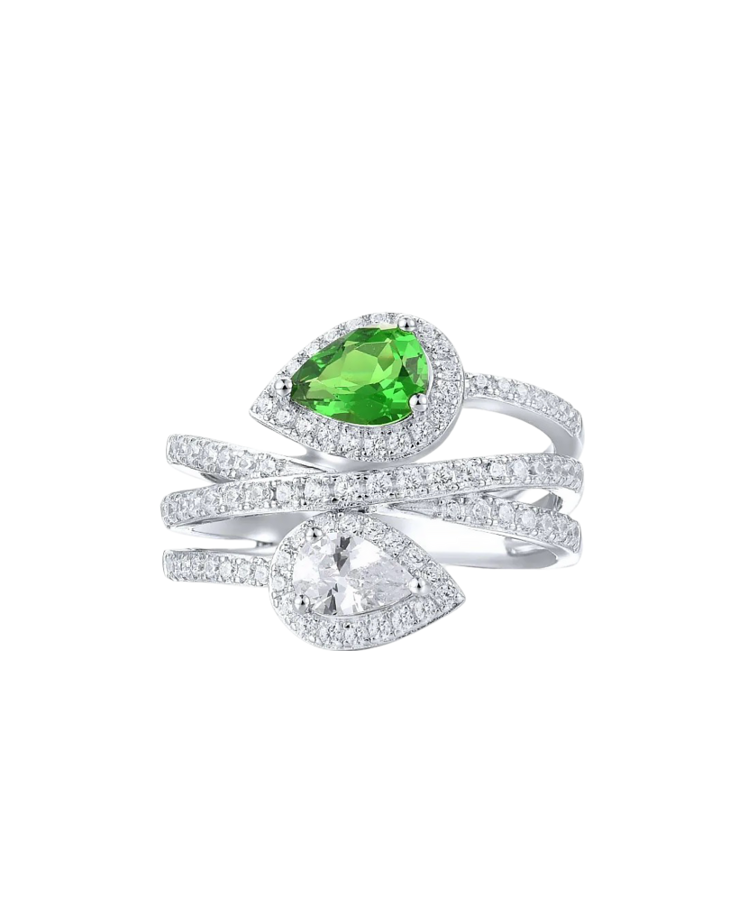 Hõbesõrmus tsirkoonidega