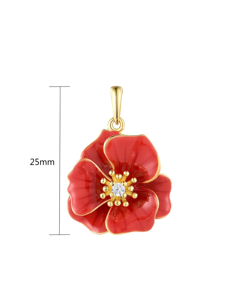 Kullatud hõbedast ripats emaili ja tsirkooniga