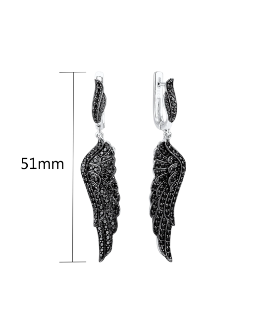 Серебряные серьги со шпинелями