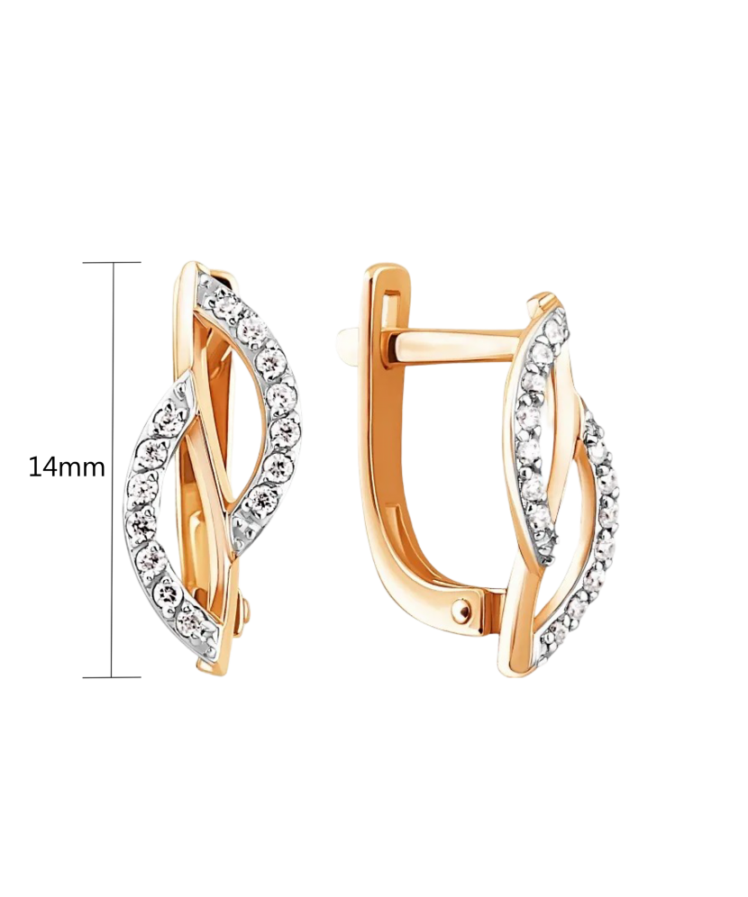 Kuldkõrvarõngad tsirkoonidega