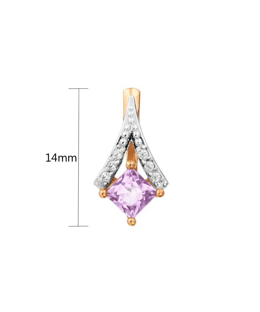 Kuldripats  ametüsti ja tsirkoonidega