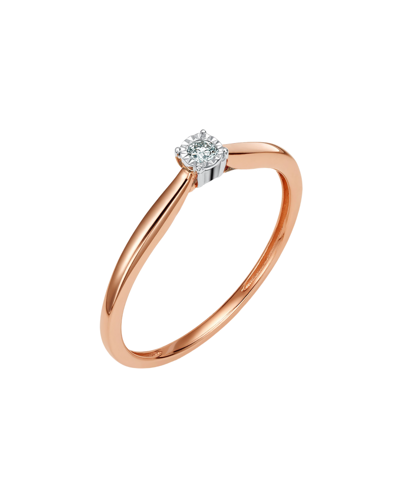 Золотое кольцо с алмазом