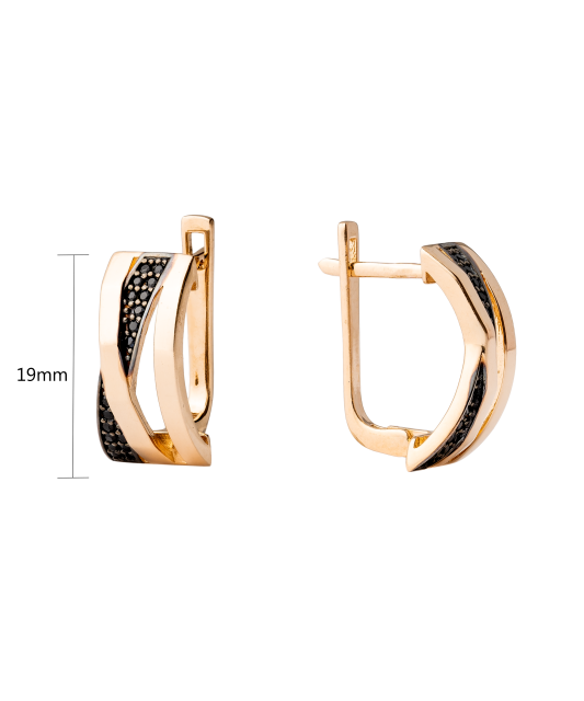 Kuldkõrvarõngad tsirkoonidega