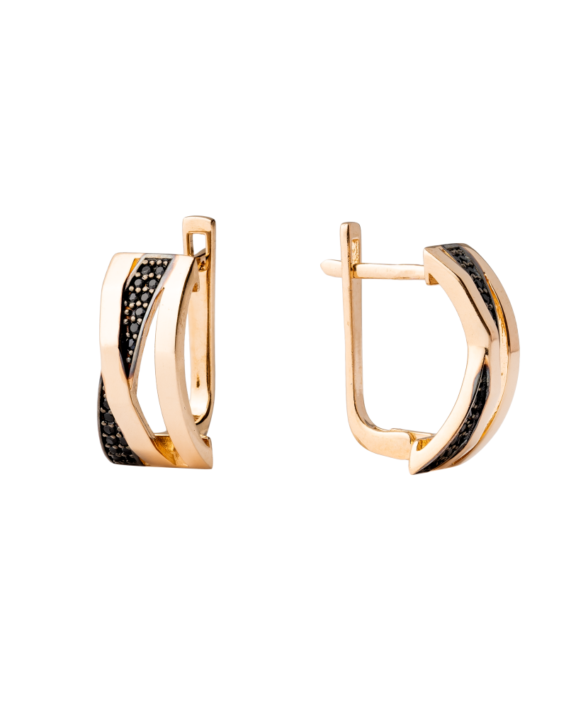 Kuldkõrvarõngad tsirkoonidega