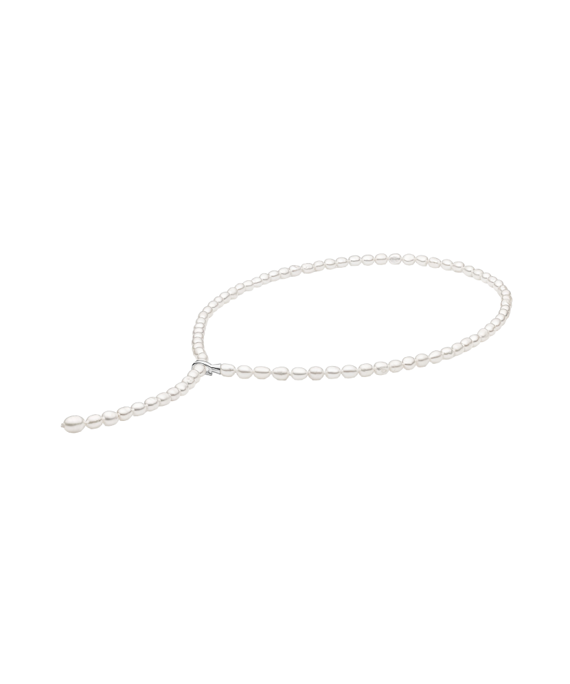 Жемчужное Колье с серебром