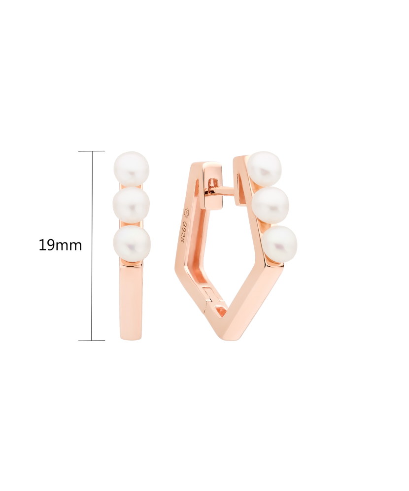 Kullatud hõbekõrvarõngad pärlitega