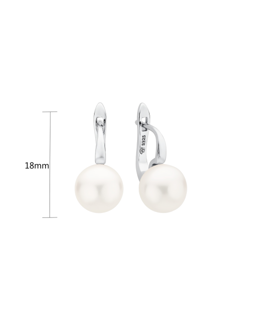 Серьги из серебра с жемчугом