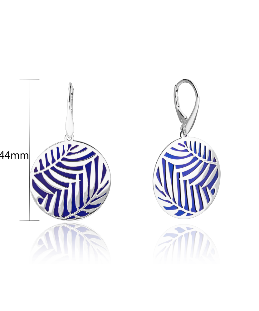 Серьги из серебра с титаном