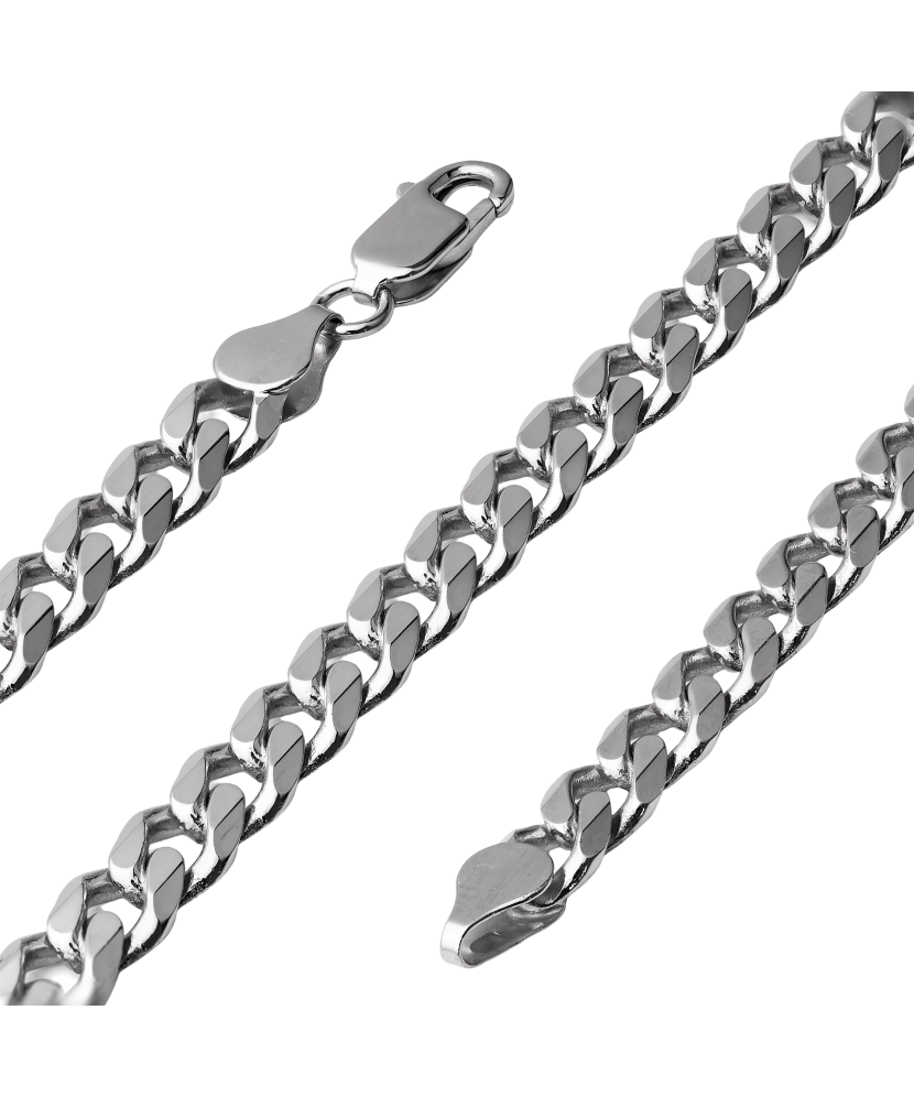 Hõbekäevõru "Curb" 6.9mm