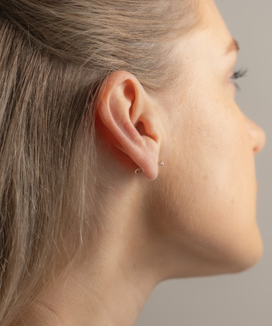 Золотые серьги с алмазами