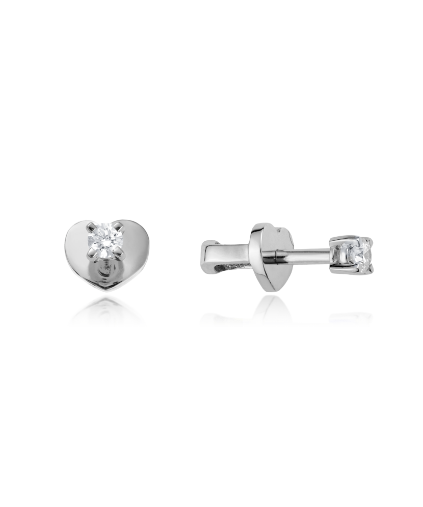 Серьги из белого золота с бриллиантами