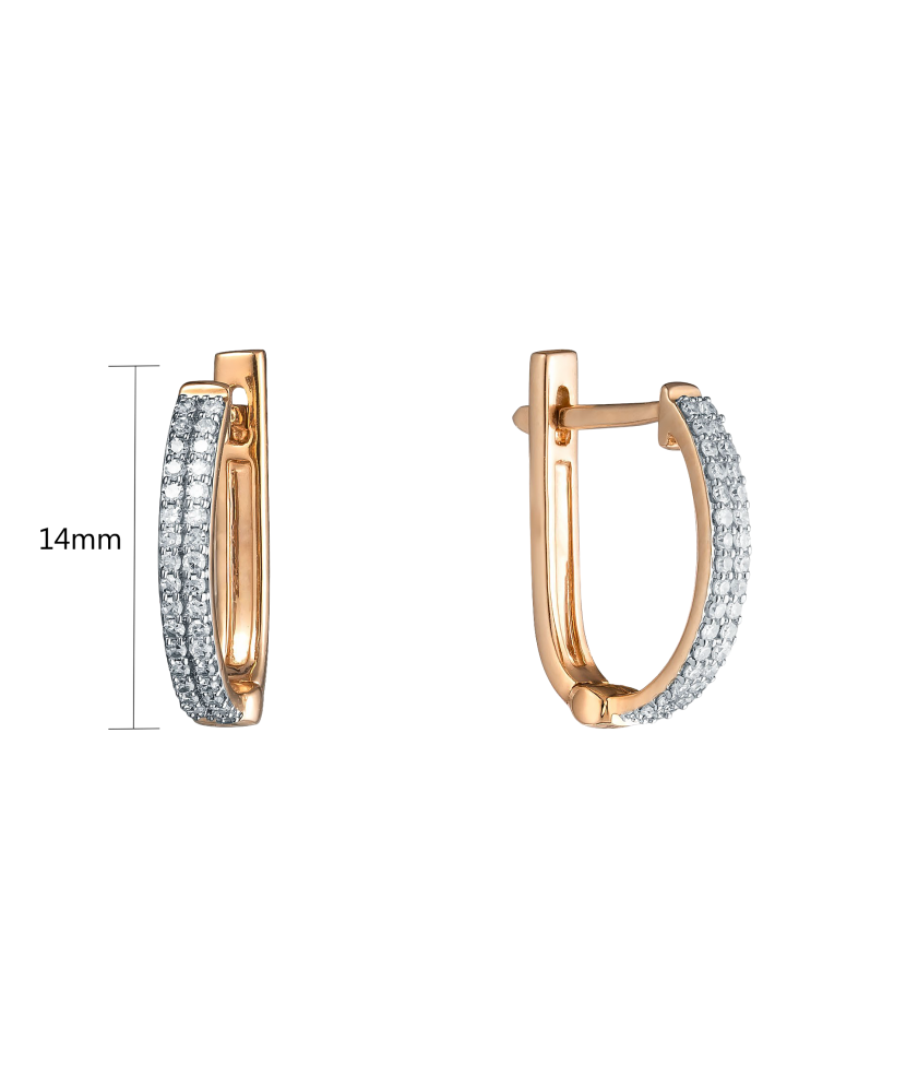 Золотые серьги с бриллиантами