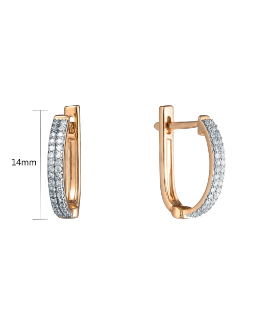 Золотые серьги с бриллиантами