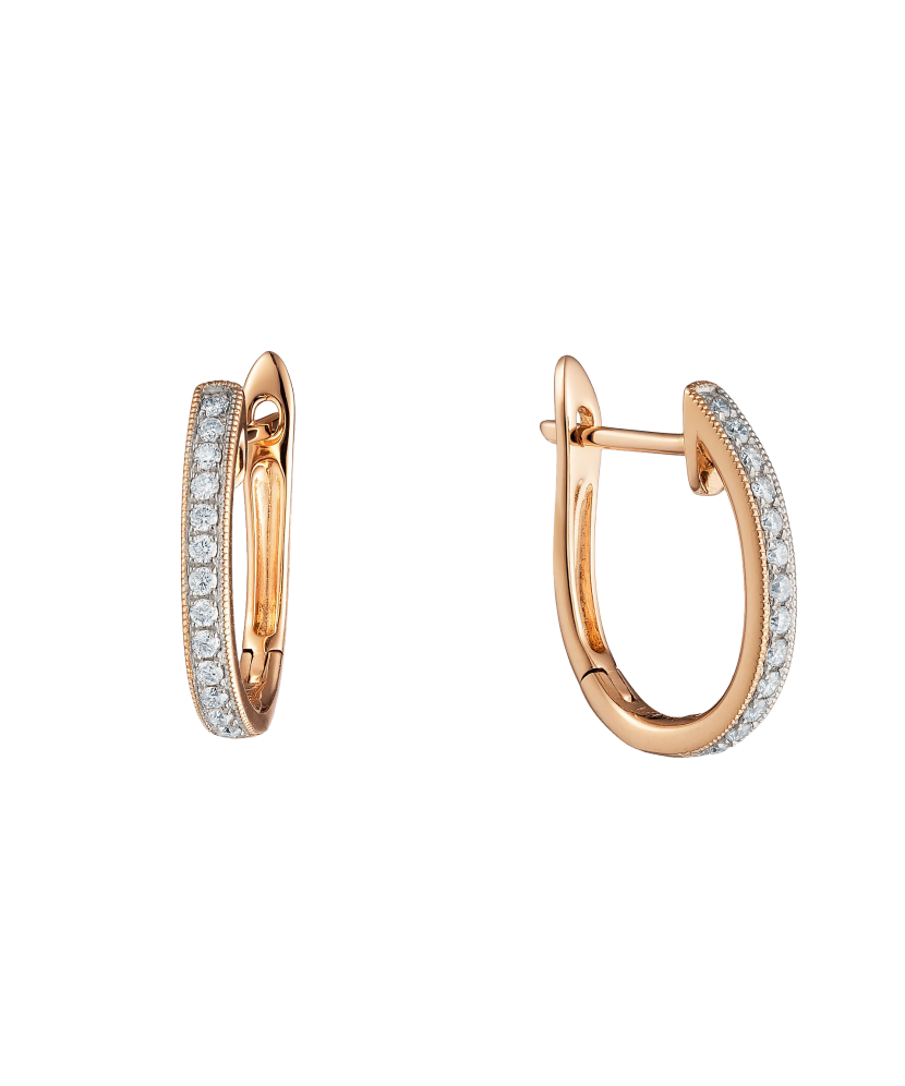 Золотые серьги с бриллиантами